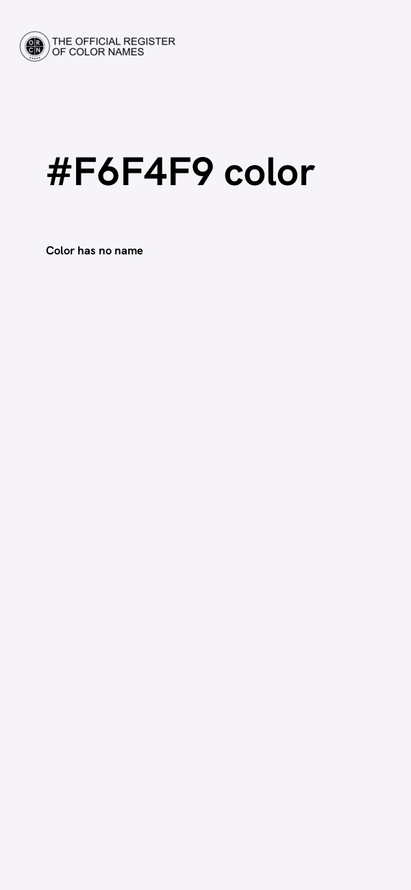 #F6F4F9 color image