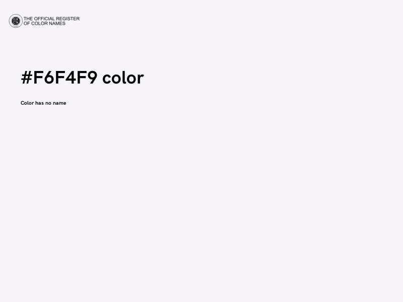 #F6F4F9 color image