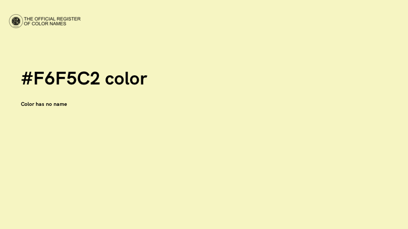 #F6F5C2 color image