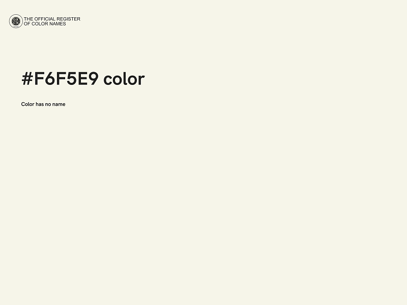 #F6F5E9 color image