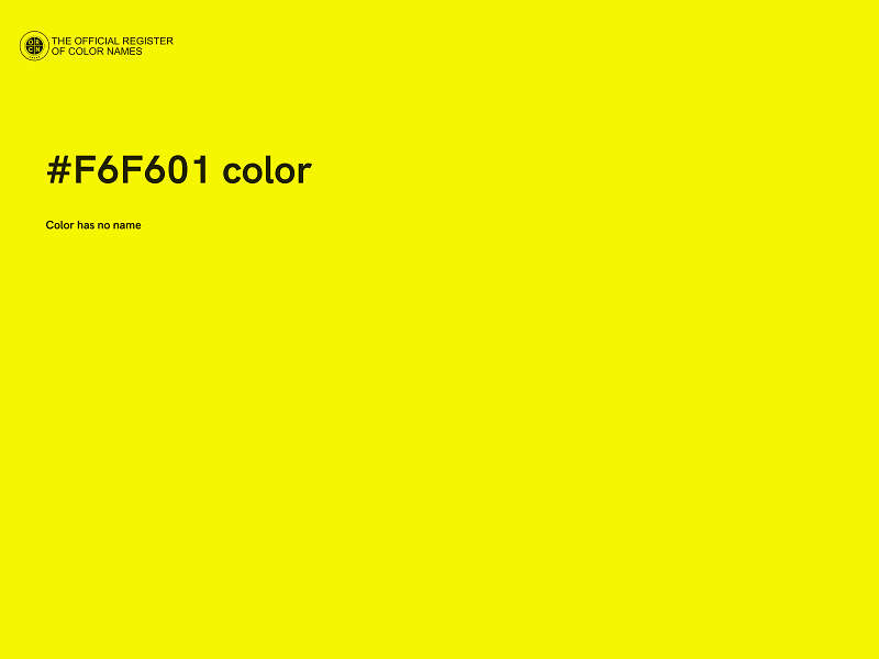 #F6F601 color image