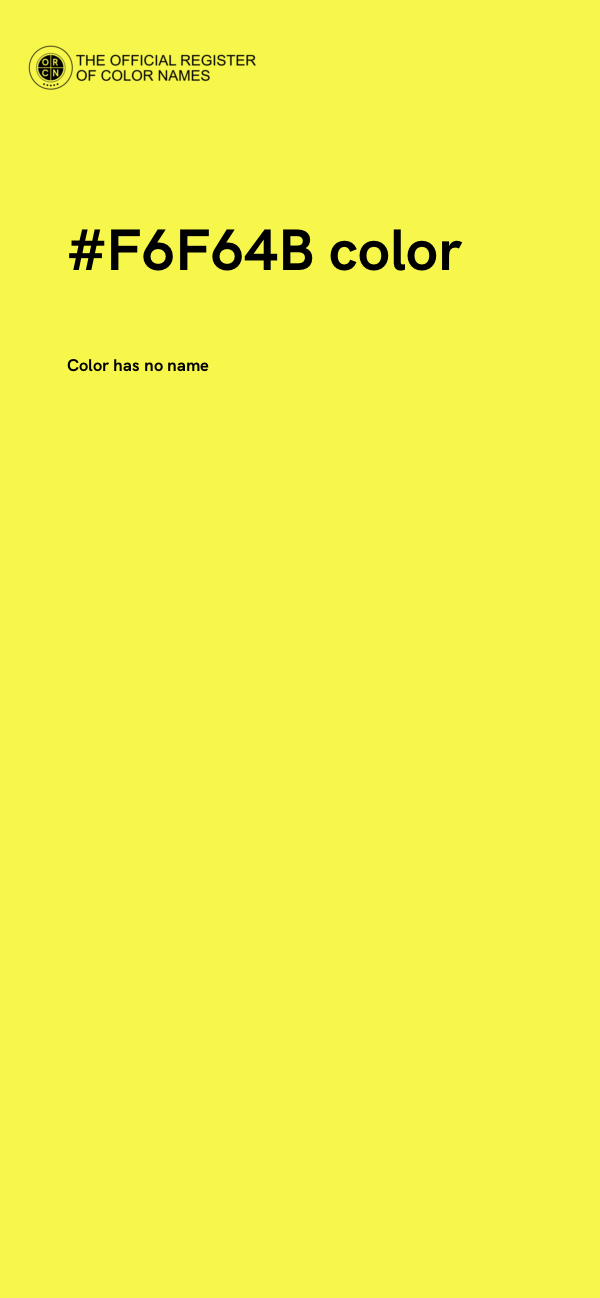 #F6F64B color image