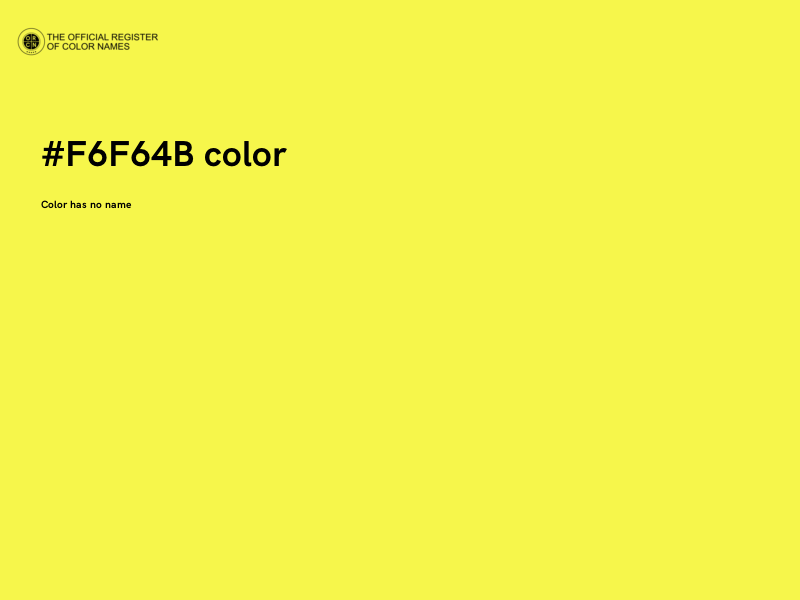 #F6F64B color image