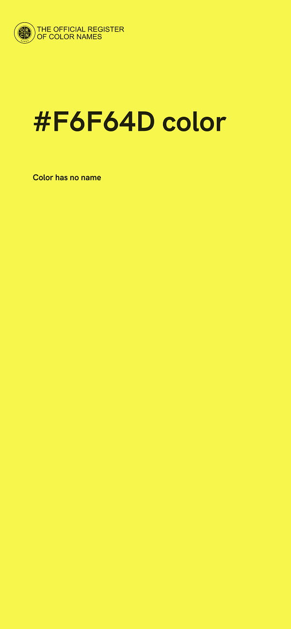 #F6F64D color image