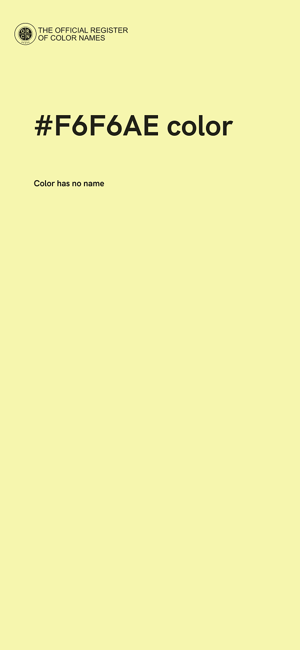 #F6F6AE color image