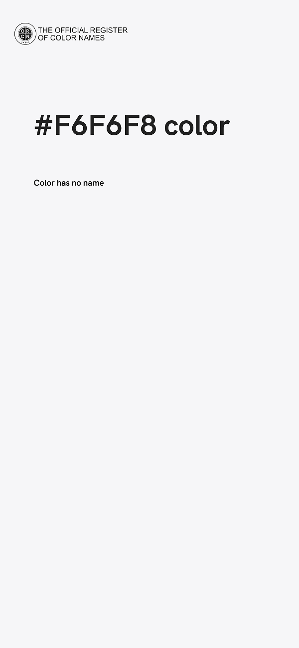 #F6F6F8 color image
