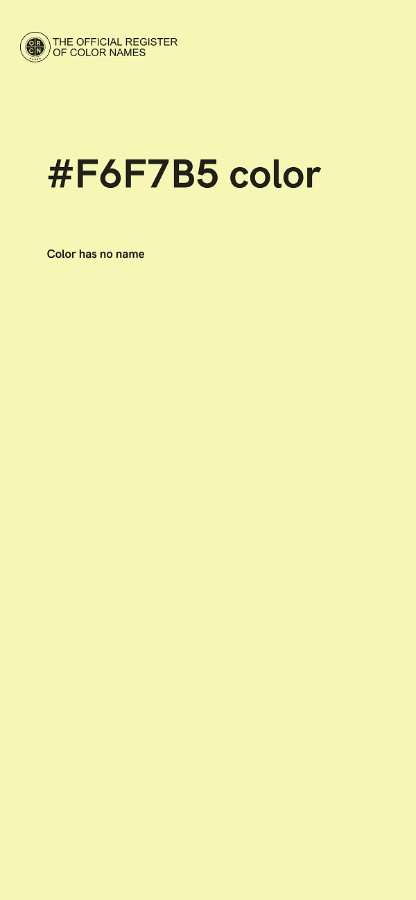 #F6F7B5 color image