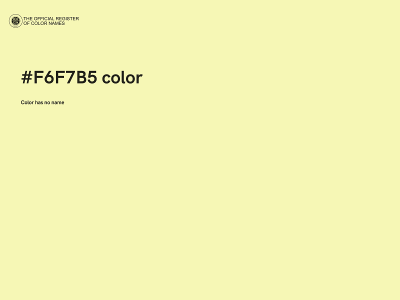 #F6F7B5 color image