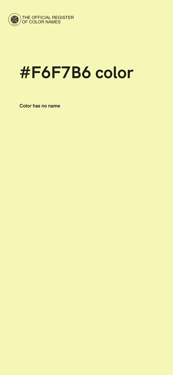 #F6F7B6 color image