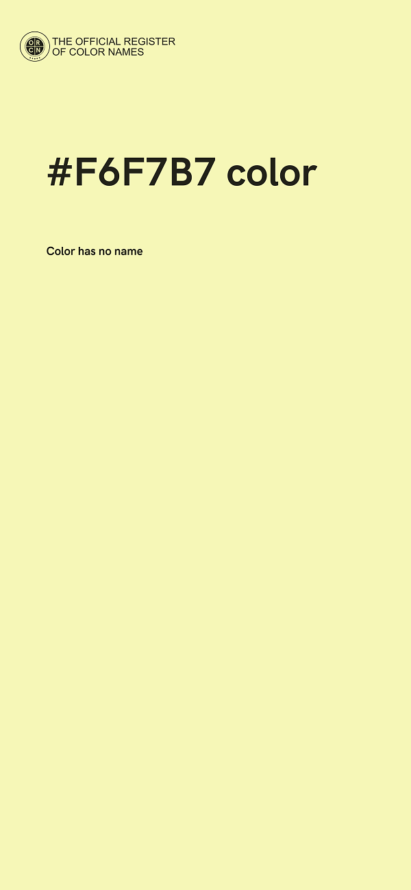 #F6F7B7 color image