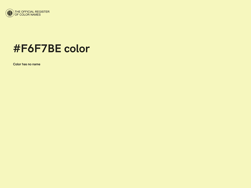 #F6F7BE color image