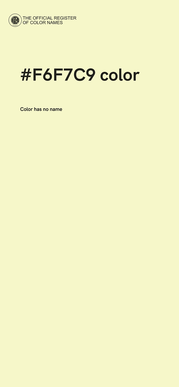 #F6F7C9 color image