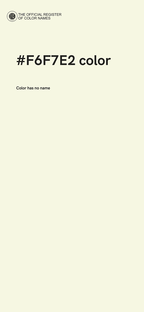 #F6F7E2 color image