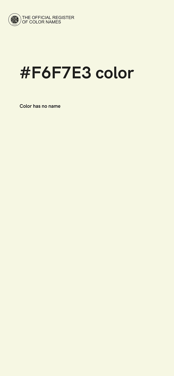 #F6F7E3 color image