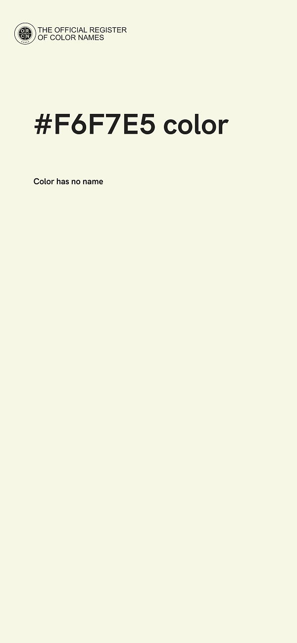 #F6F7E5 color image