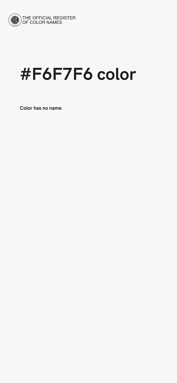 #F6F7F6 color image