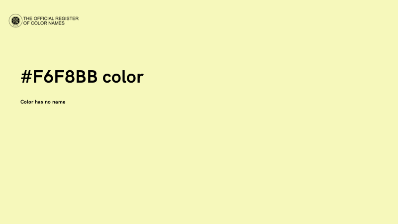 #F6F8BB color image