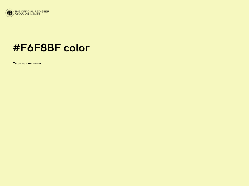 #F6F8BF color image