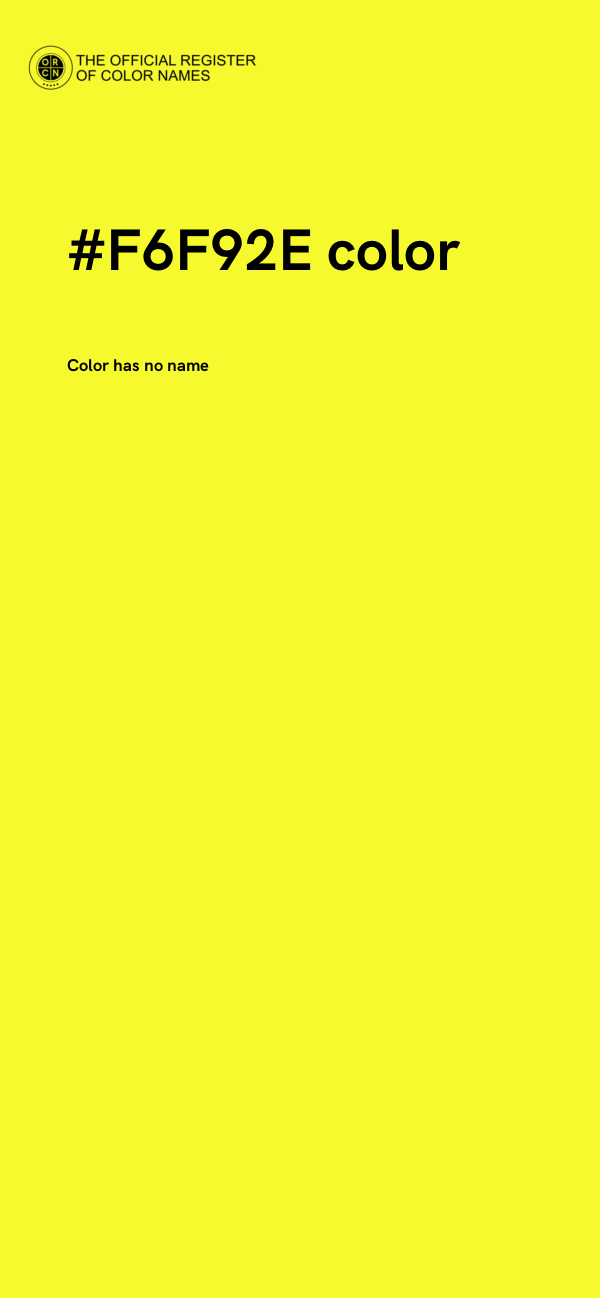 #F6F92E color image