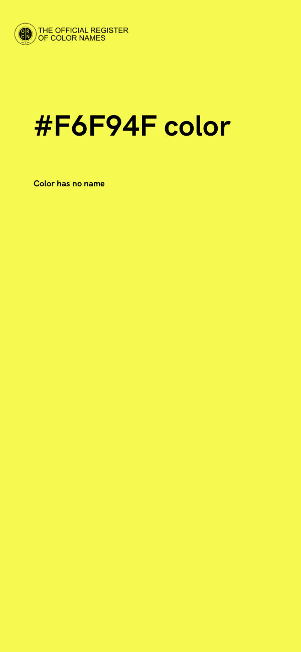 #F6F94F color image