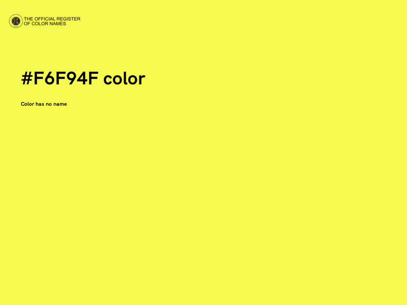 #F6F94F color image