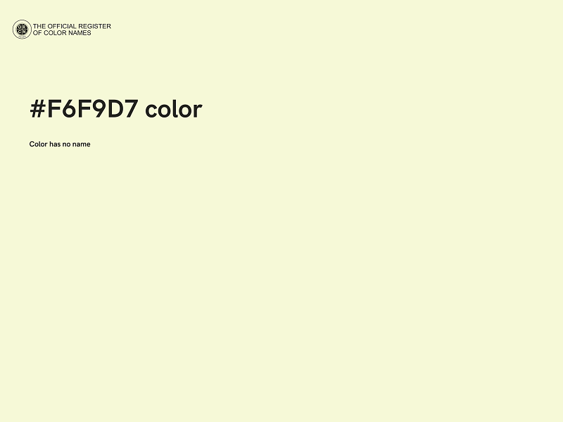 #F6F9D7 color image