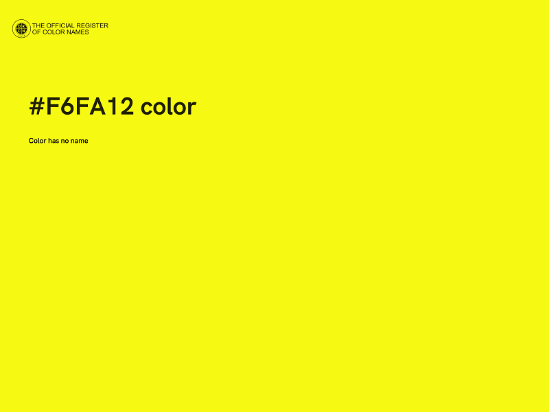 #F6FA12 color image