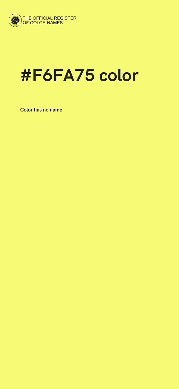 #F6FA75 color image