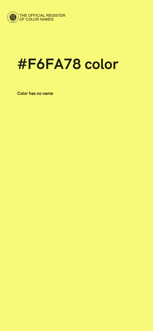 #F6FA78 color image