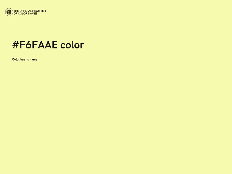 #F6FAAE color image