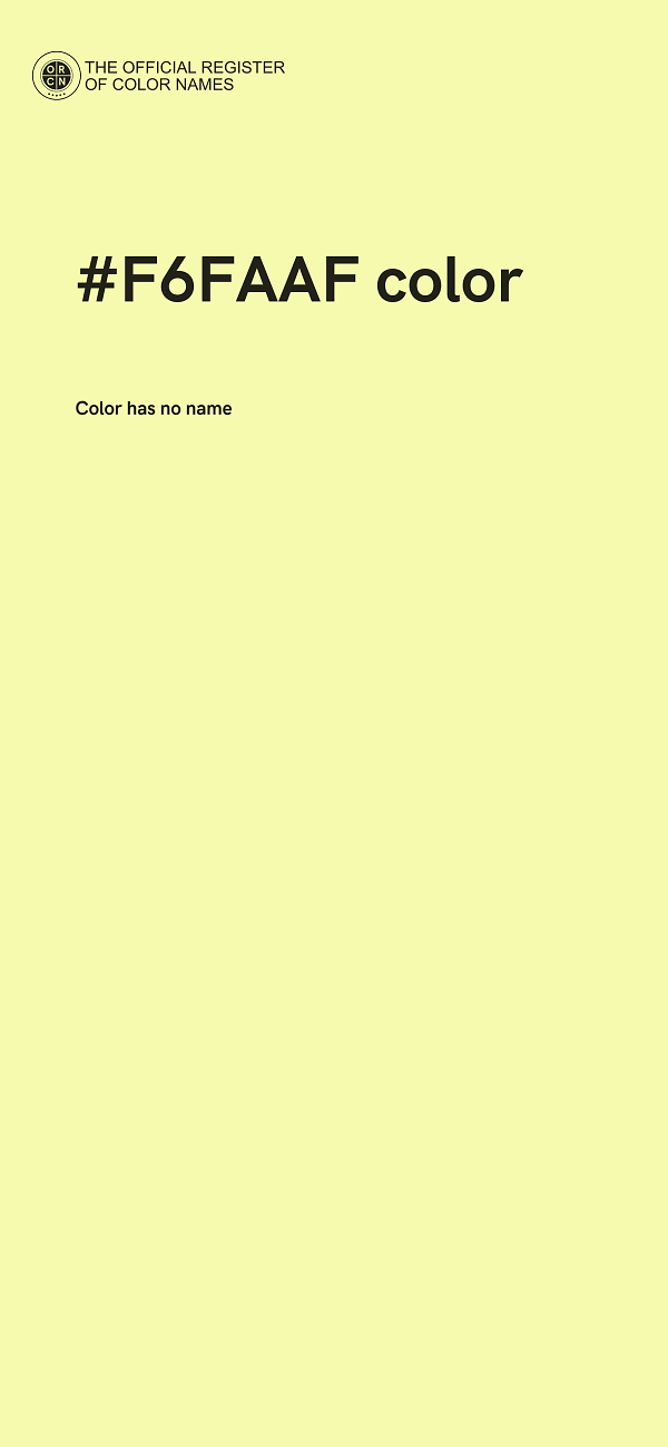 #F6FAAF color image
