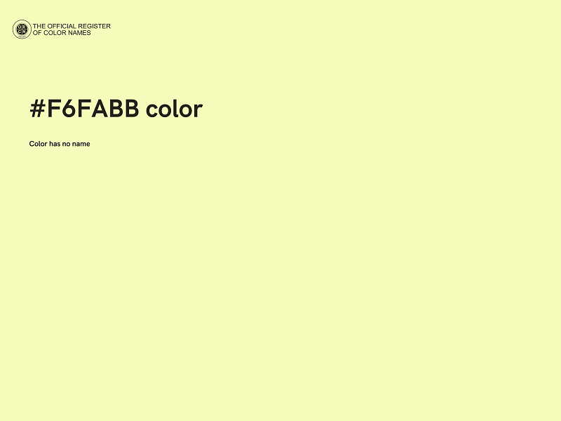 #F6FABB color image