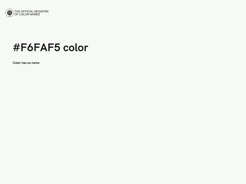 #F6FAF5 color image