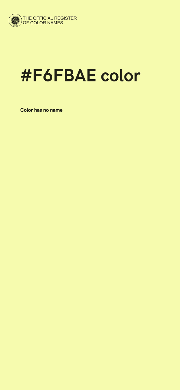 #F6FBAE color image