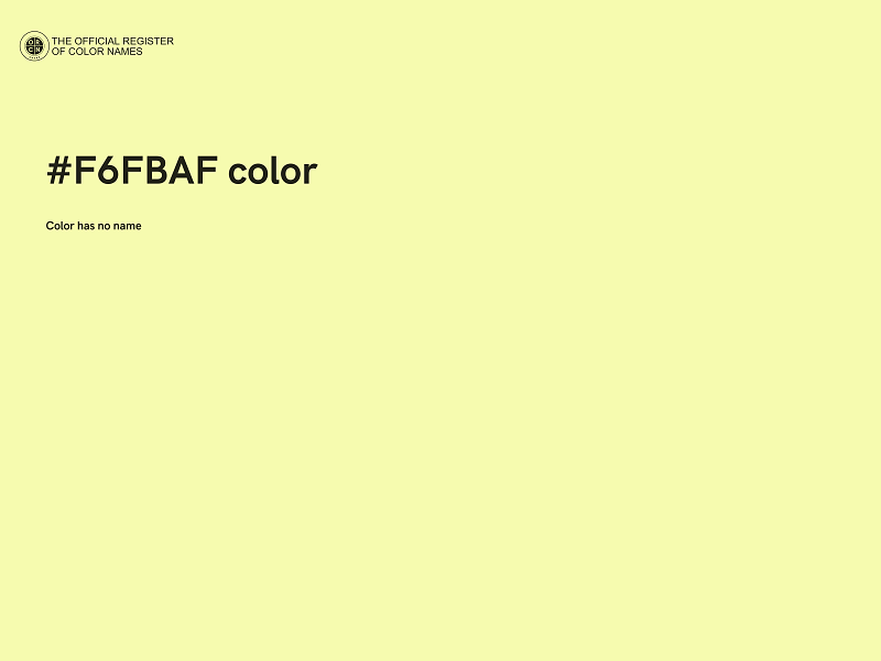 #F6FBAF color image