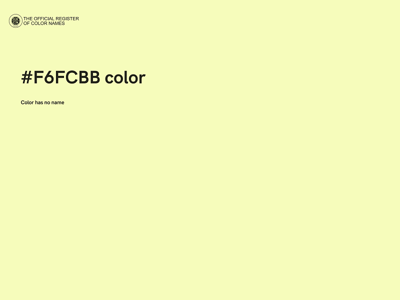 #F6FCBB color image