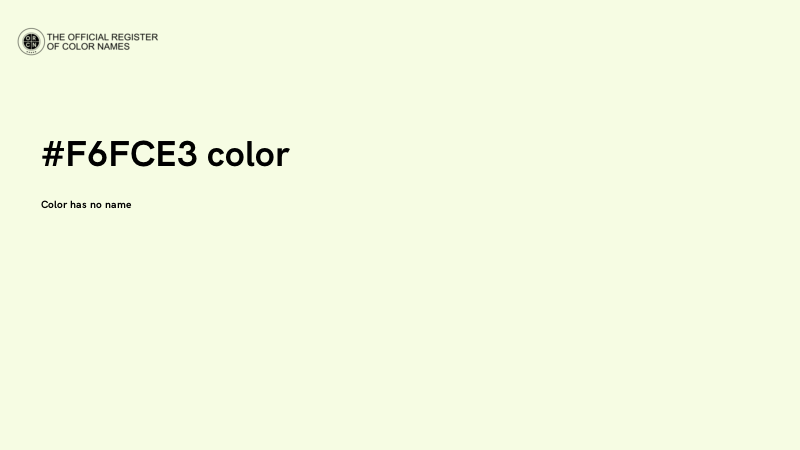 #F6FCE3 color image