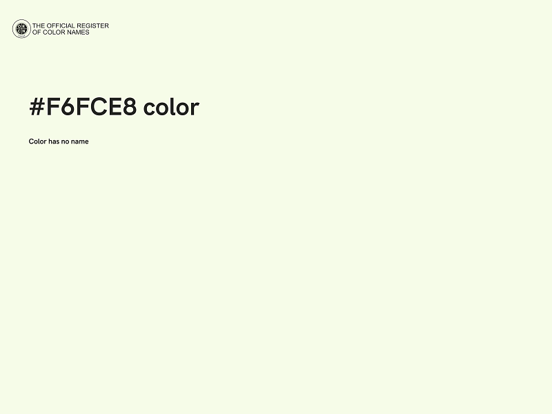 #F6FCE8 color image