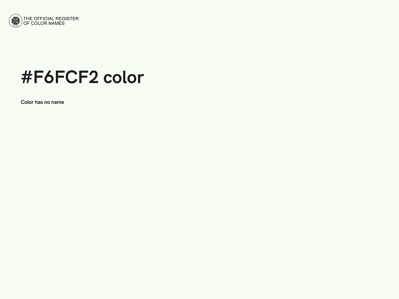 #F6FCF2 color image