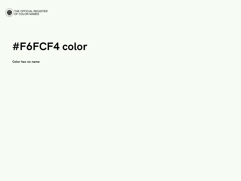 #F6FCF4 color image