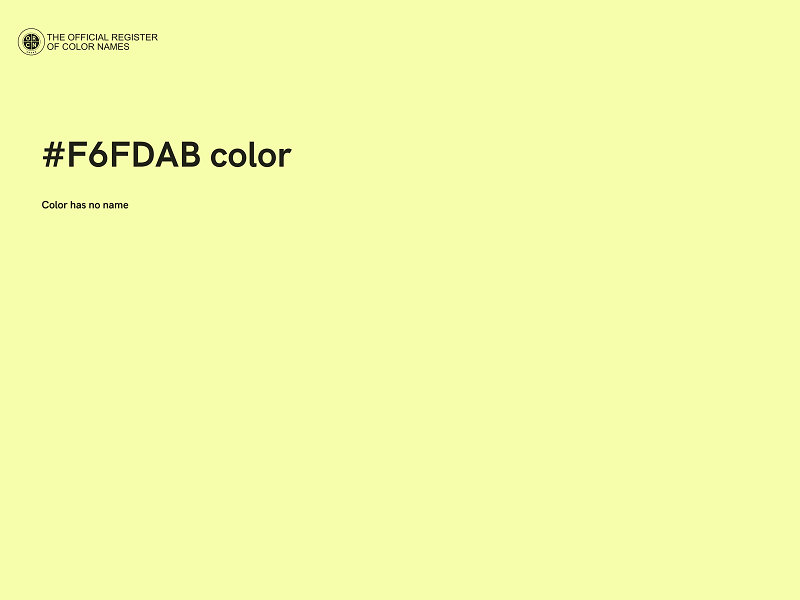 #F6FDAB color image