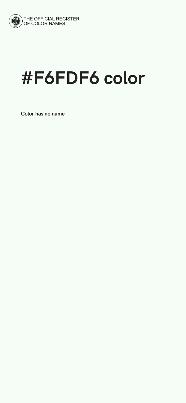 #F6FDF6 color image