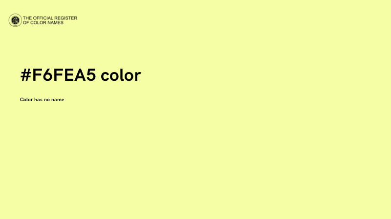 #F6FEA5 color image