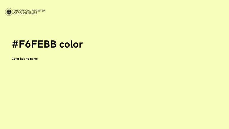 #F6FEBB color image