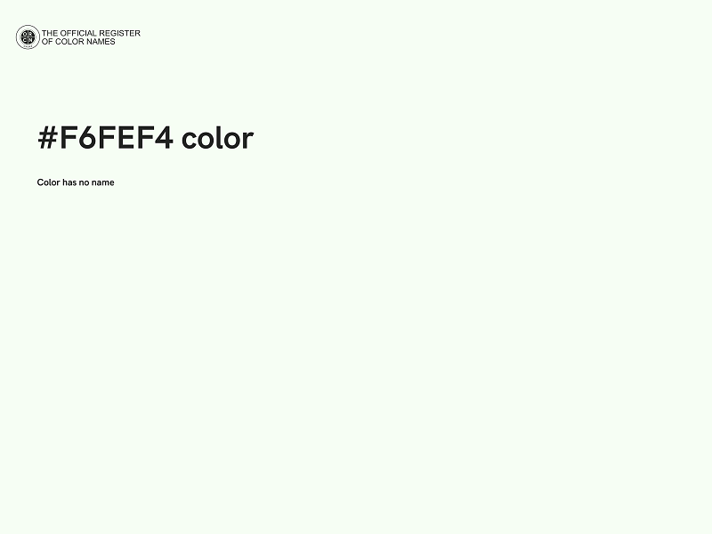 #F6FEF4 color image