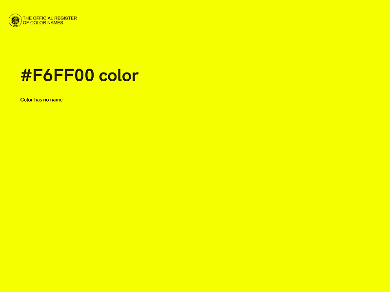 #F6FF00 color image