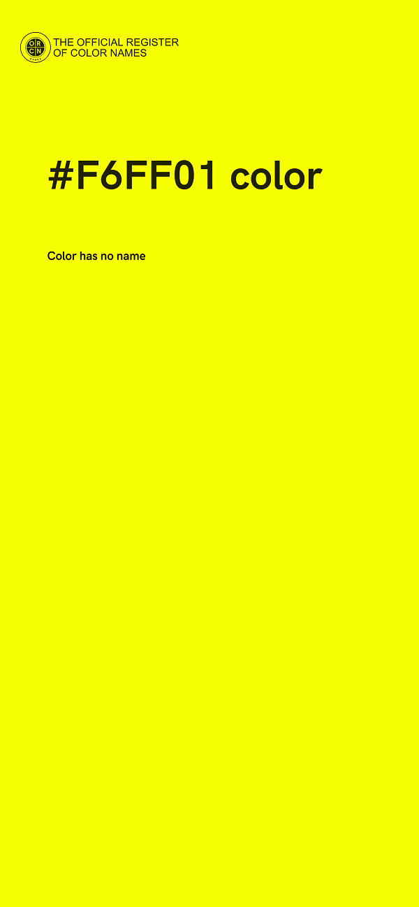 #F6FF01 color image