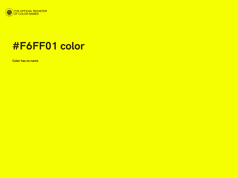 #F6FF01 color image