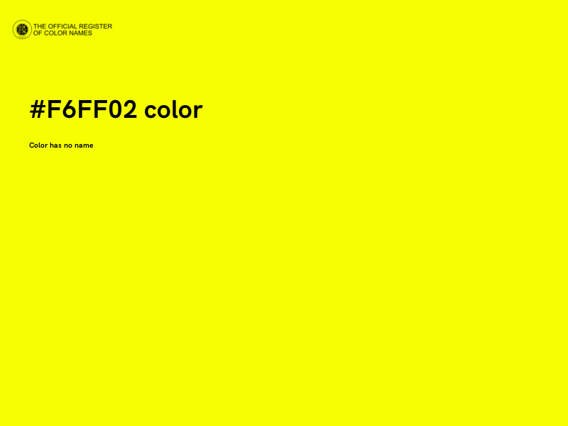 #F6FF02 color image