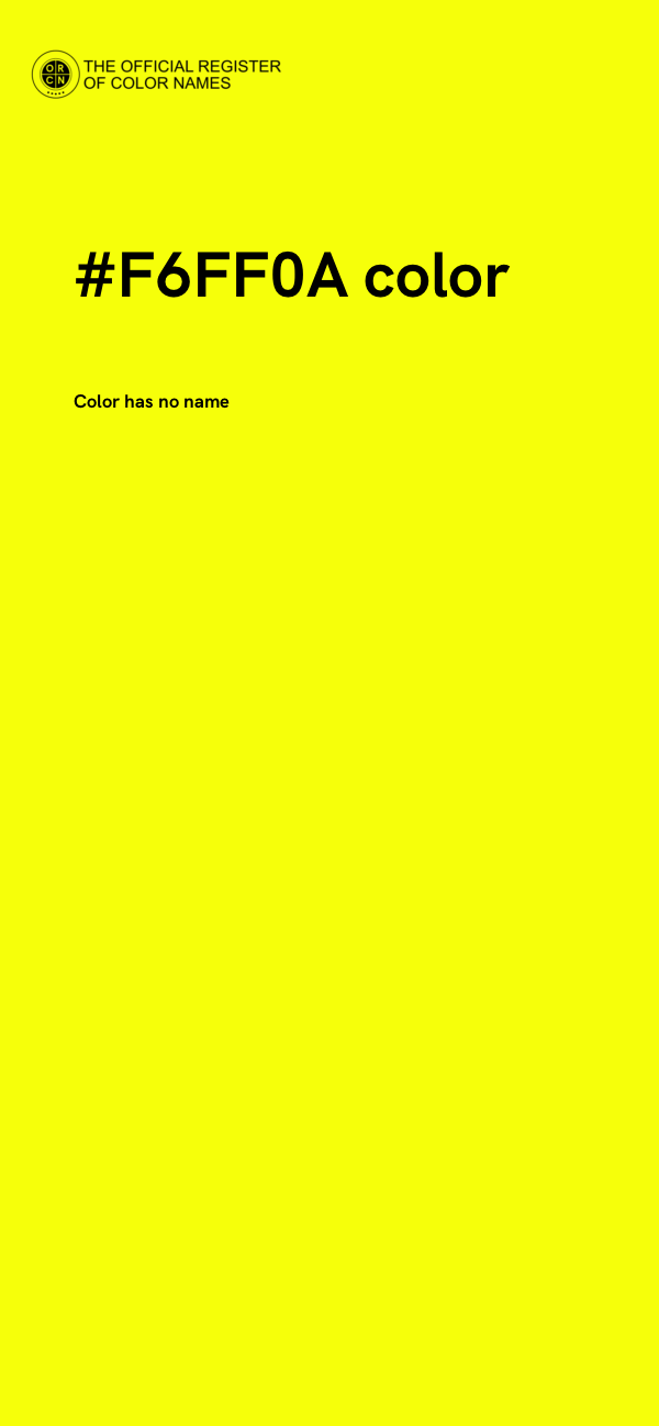 #F6FF0A color image